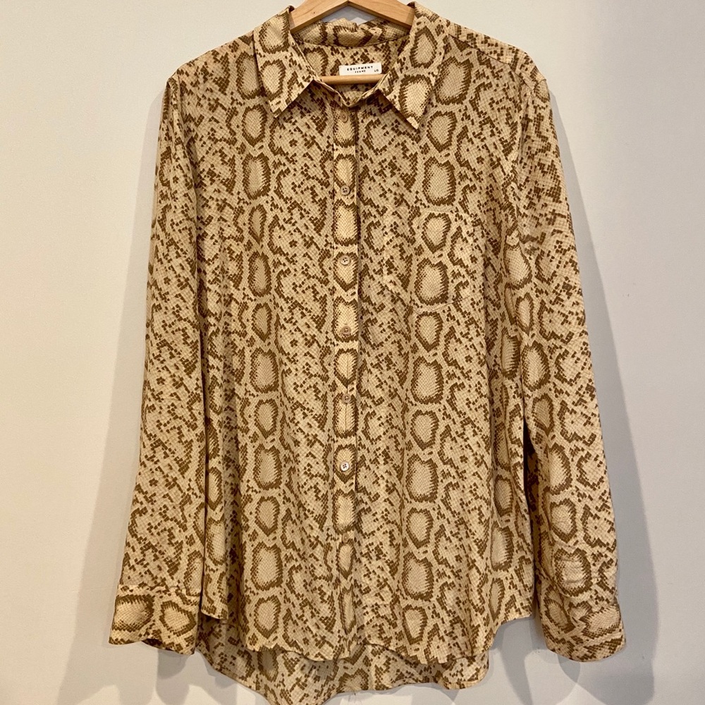 Equipment Silk Snake Print Silk Shirt 🐍